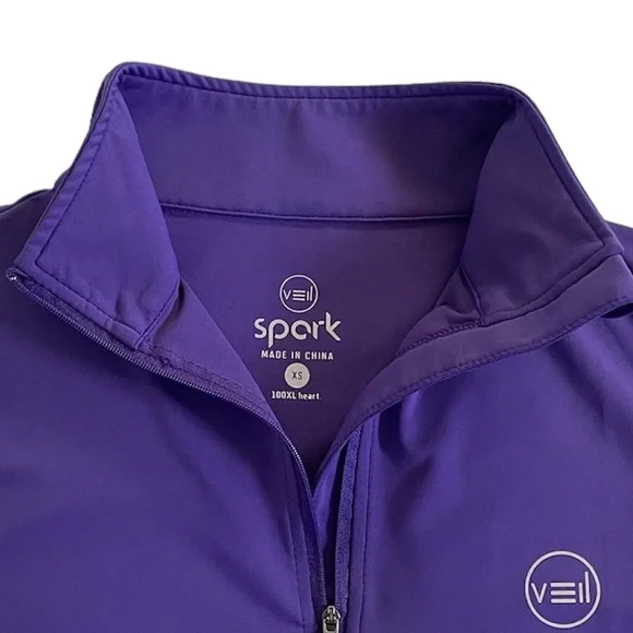 Veil Spark Half-Zip Activewear Tunic Sz XS - Picture 5 of 6